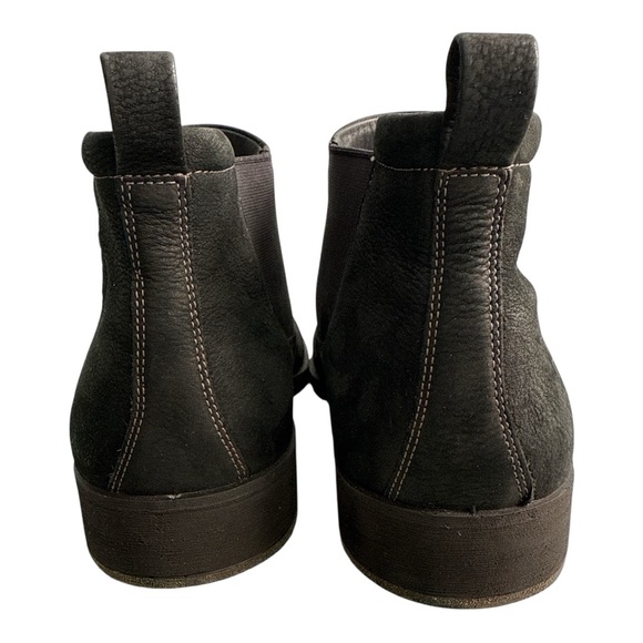 ECCO Men Black Suede Chelsea Ankle Boots 44 Textured Leather Pull On Scandi Shoe main image 5